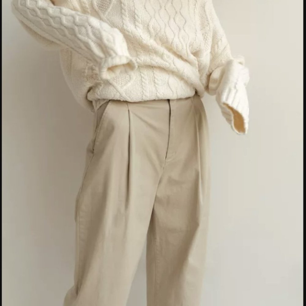 BDG Mia Straight Leg Chino Pant - Beige - Size 8